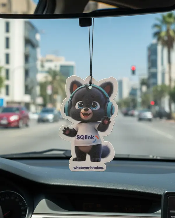ריחנית ממותגת SQlink תלויה על מראה ברכב