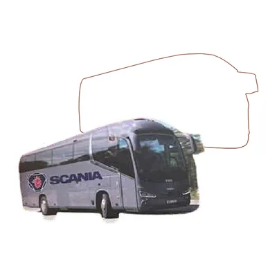 עץ ריח ממותג בצורת אוטובוס, דוגמה מודפסת וקו חיתוך